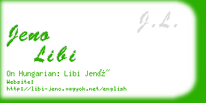 jeno libi business card